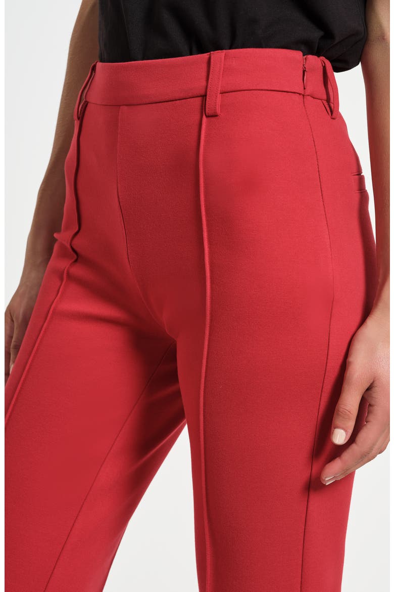 Flare Ponte Pants, Alternate, color, RED