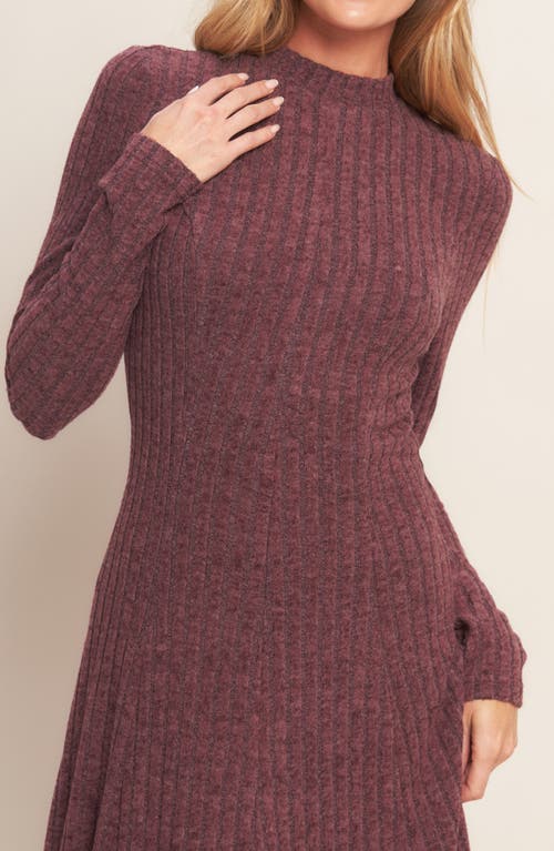 Flying Tomato Ribbed Midi Dress In Burgundy