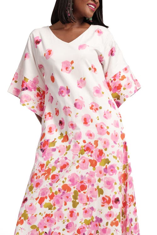Frances Valentine Fin And Tonic Maxi Dress In Pocket Full Of Posies Pink