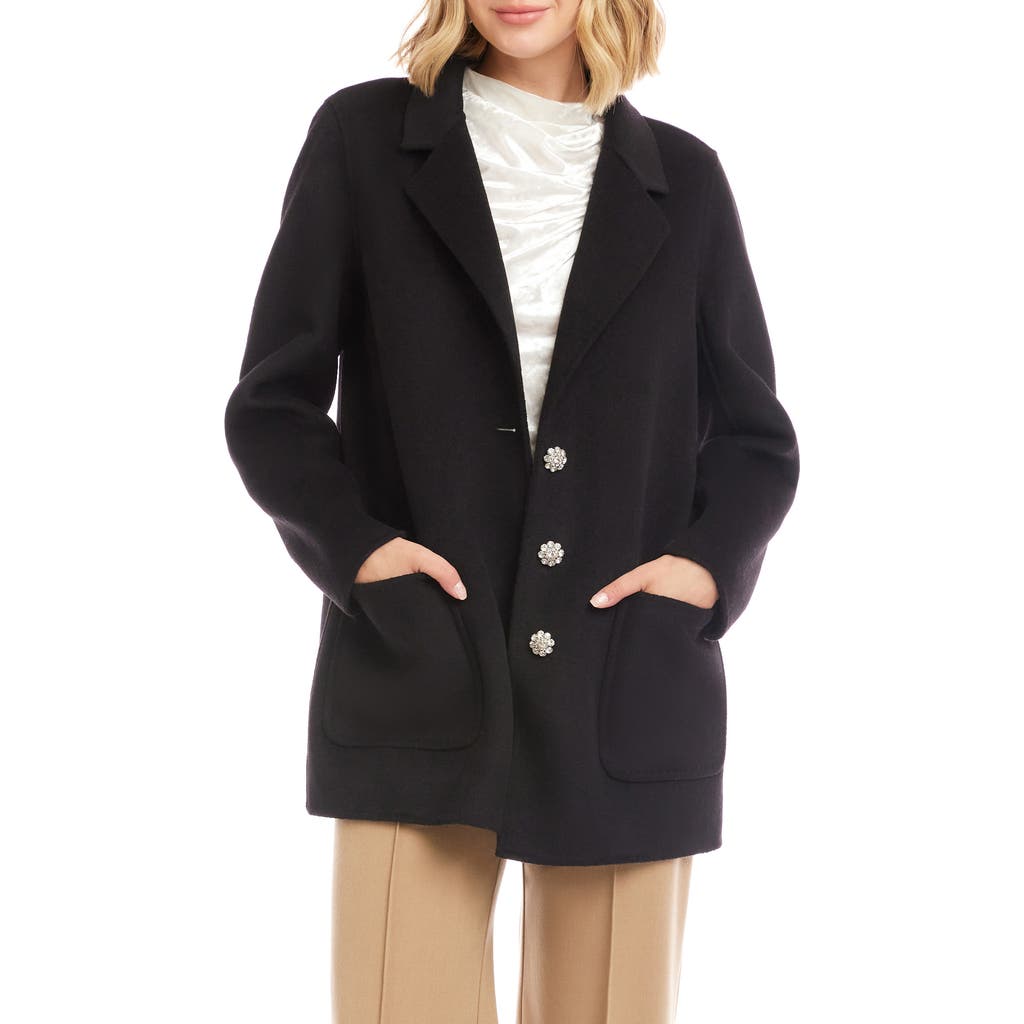 Karen Kane Oversize Brushed Blazer In Black