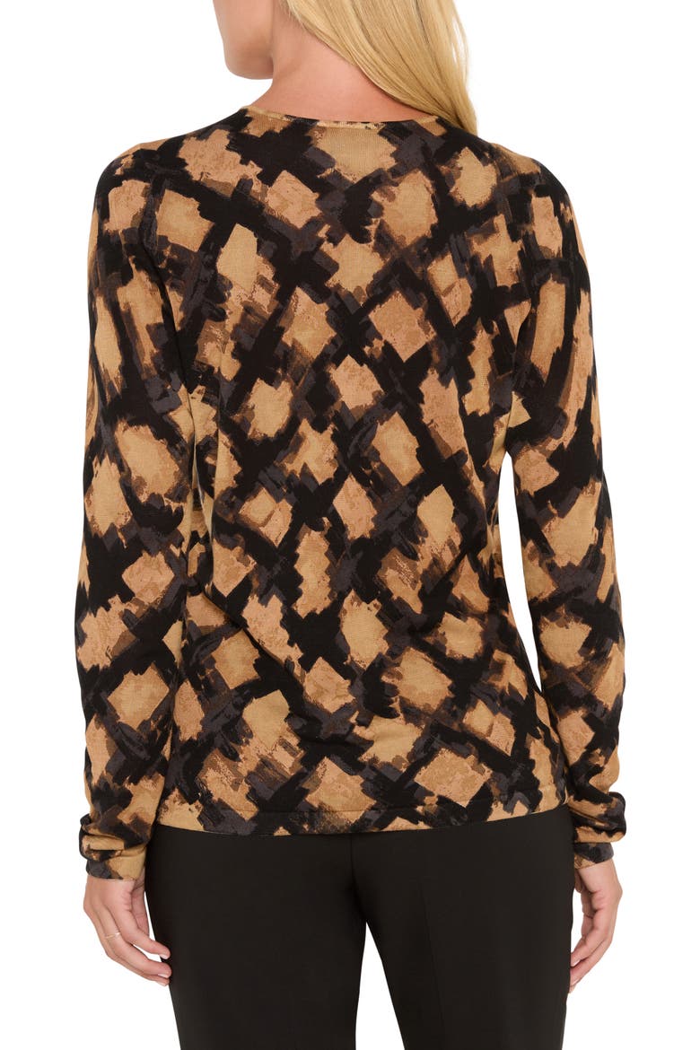 Glowy Check Cotton Blend Sweater, Alternate, color, NEUTRAL MULTI
