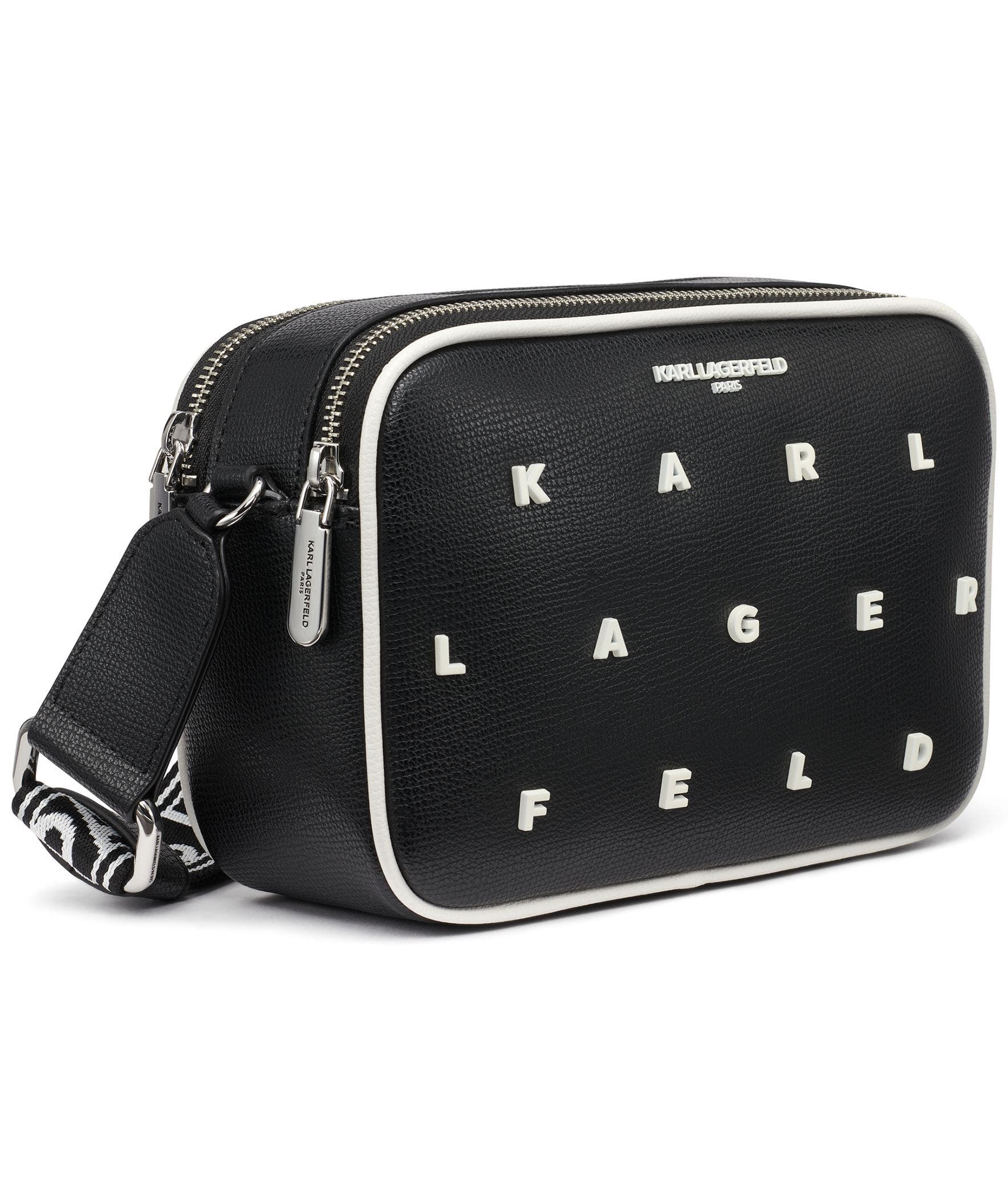 KARL LAGERFELD PARIS Maybelle Crossbody, Alternate, color, Black/White