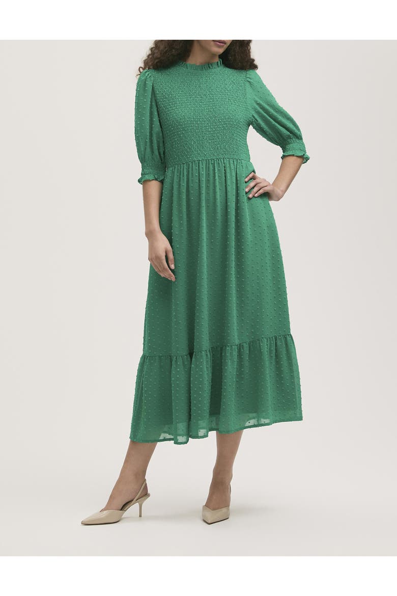 Amelia 3/4 Sleeve Chiffon Midi Dress, Alternate, color, Green