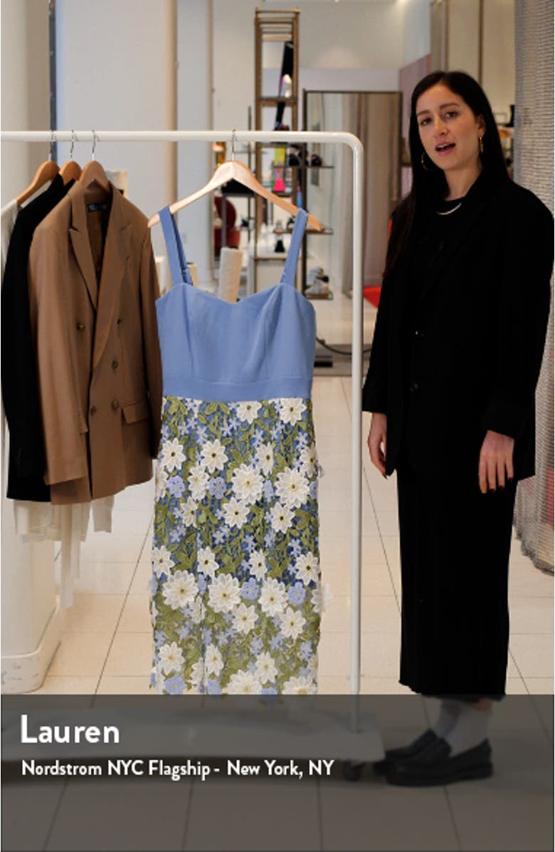 Ellina Guipure Lace Sheath Dress, sales video thumbnail