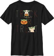 Star Wars: The Mandalorian Boy's Star Wars The Mandalorian Halloween Grogu Trick or Treat Graphic T-Shirt