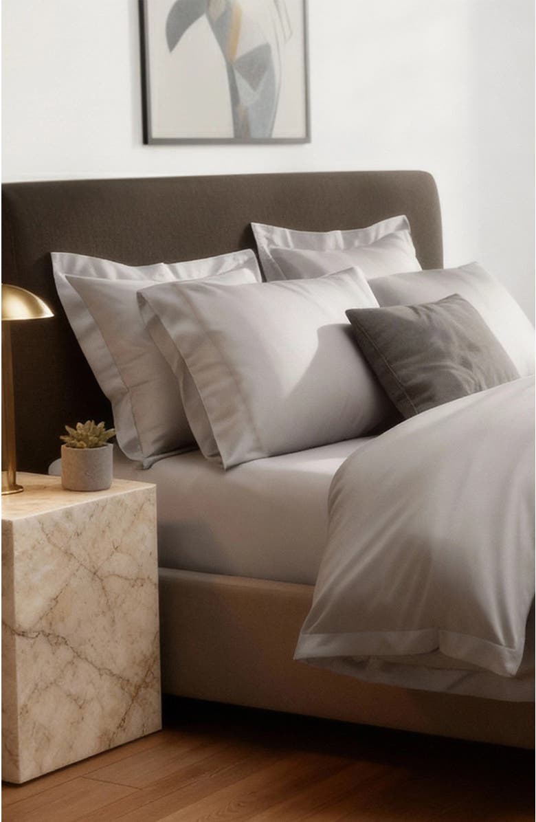 Ela Lane USA Heritage Organic Sateen Sheet Set, Alternate, color, Grey