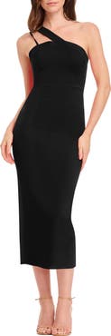 Dress the Population April Asymmetric Midi Dress