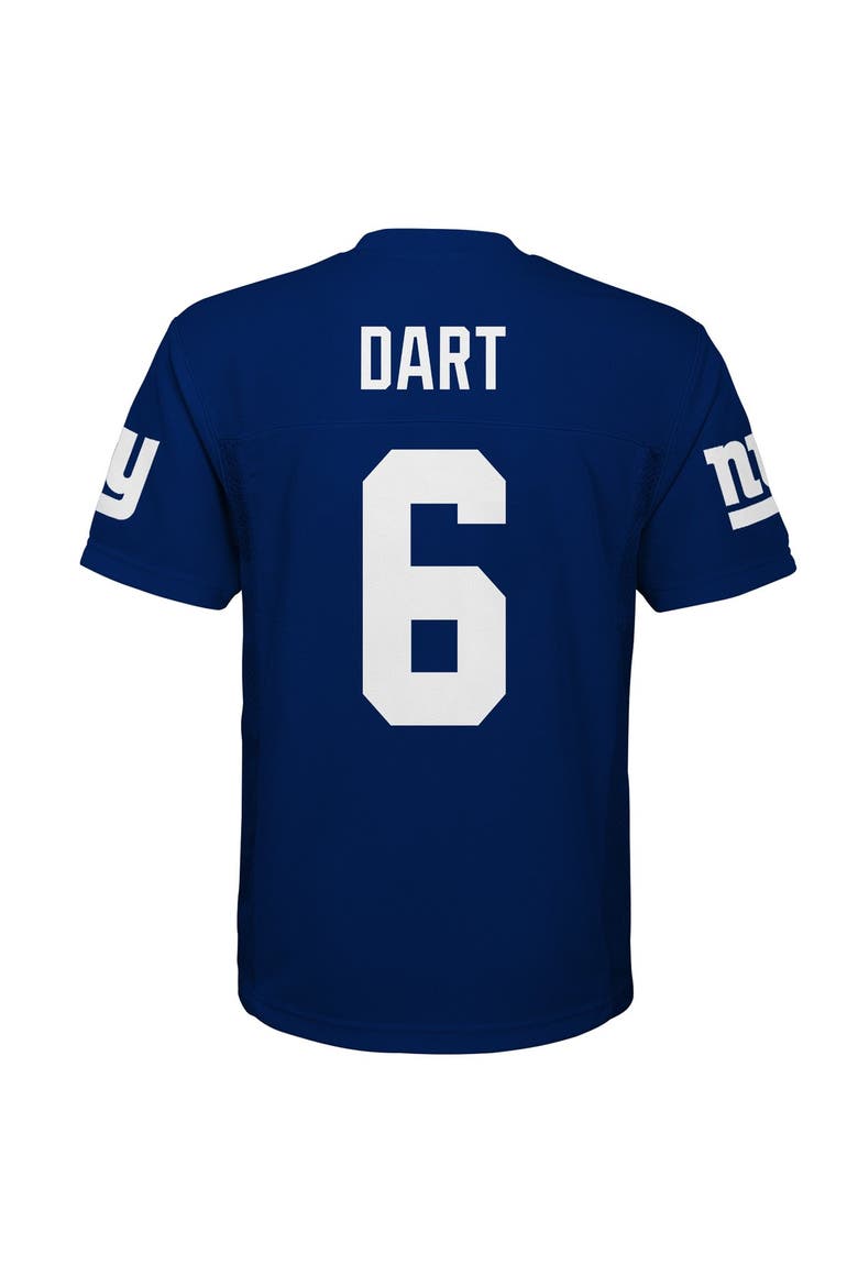 Youth Jaxson Dart Royal New York Giants Replica Jersey, Alternate, color, Royal