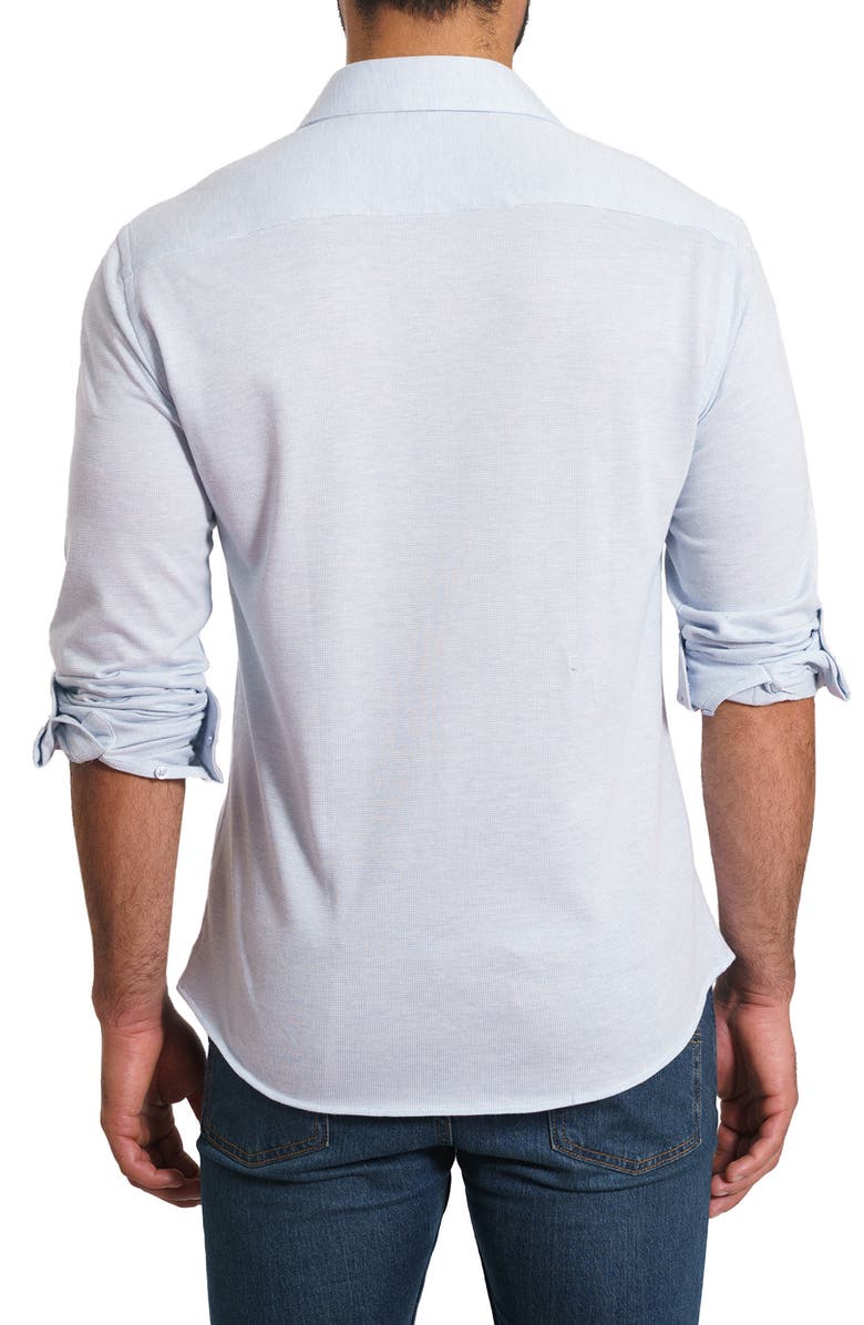 Jared Lang Trim Fit Pima Cotton Button-Up Shirt, Alternate, color, Light Blue