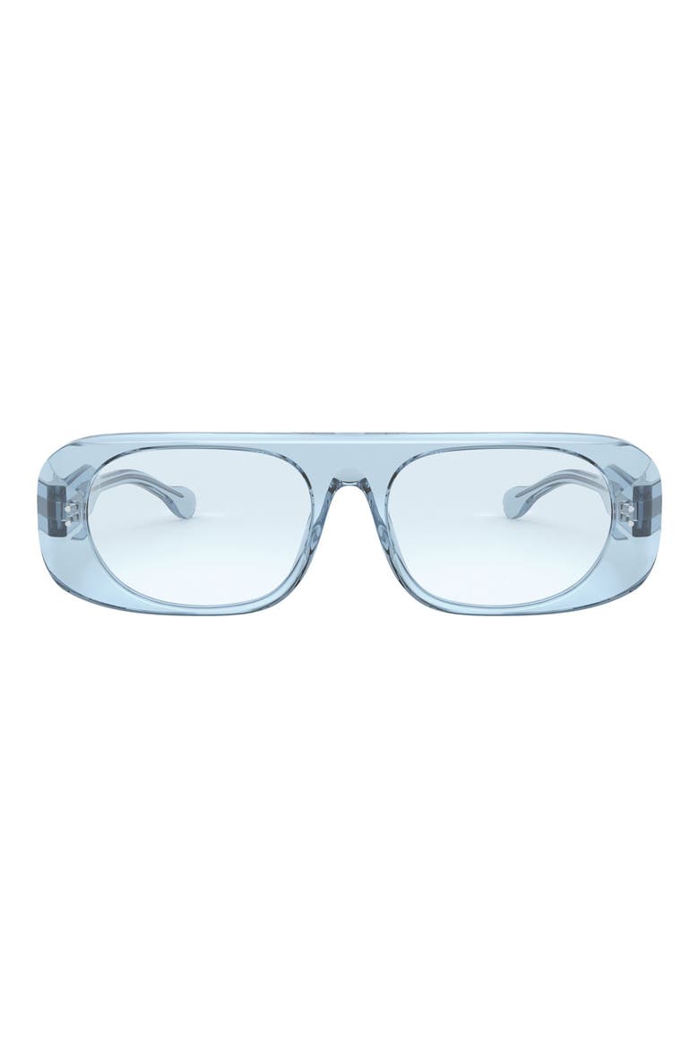 57mm Eclectic Luxury Shield Sunglasses, Main, color, TRANSPAREN