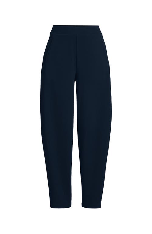 Lands' End Sport Knit High Rise Barrel Ankle Pants In Blue