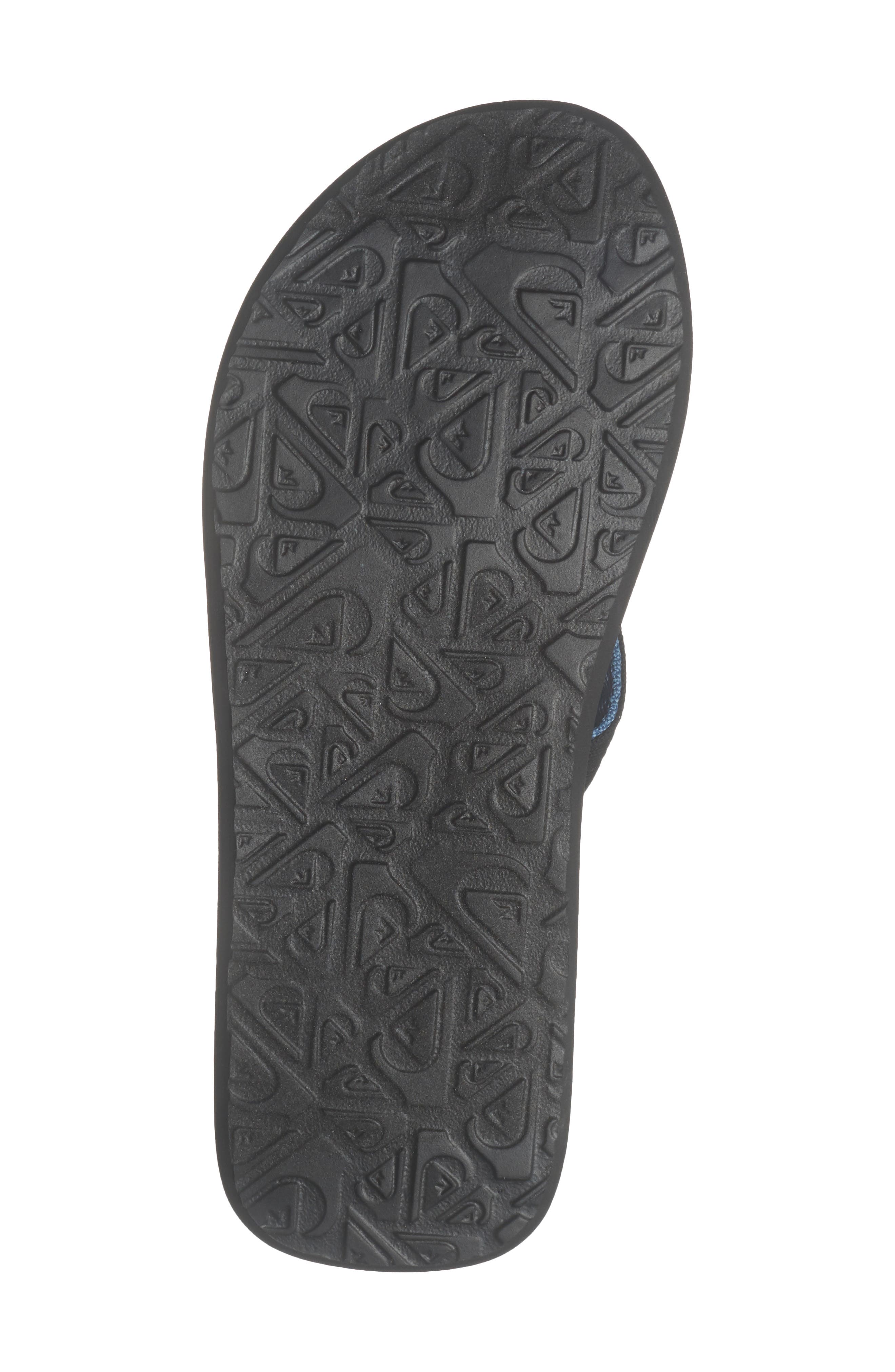 Quiksilver Molokai Layback II Flip Flop, Alternate, color, Black/ Orange/ Green