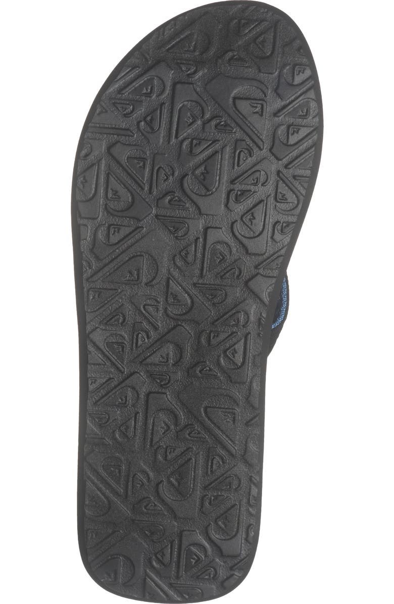 Quiksilver Molokai Layback II Flip Flop, Alternate, color, Black/ Orange/ Green