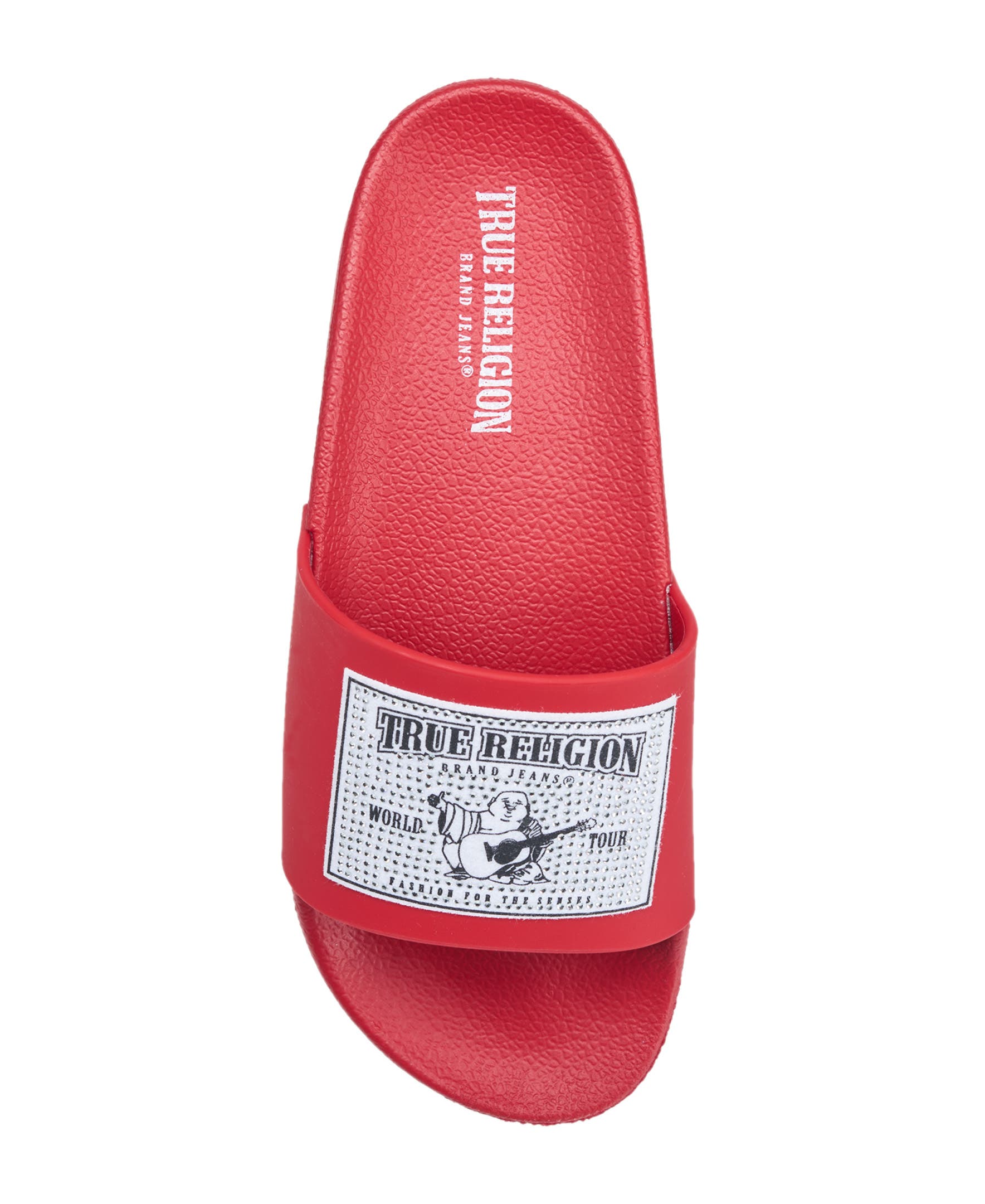 True Religion Kendra Pool Slide, Alternate, color, Red