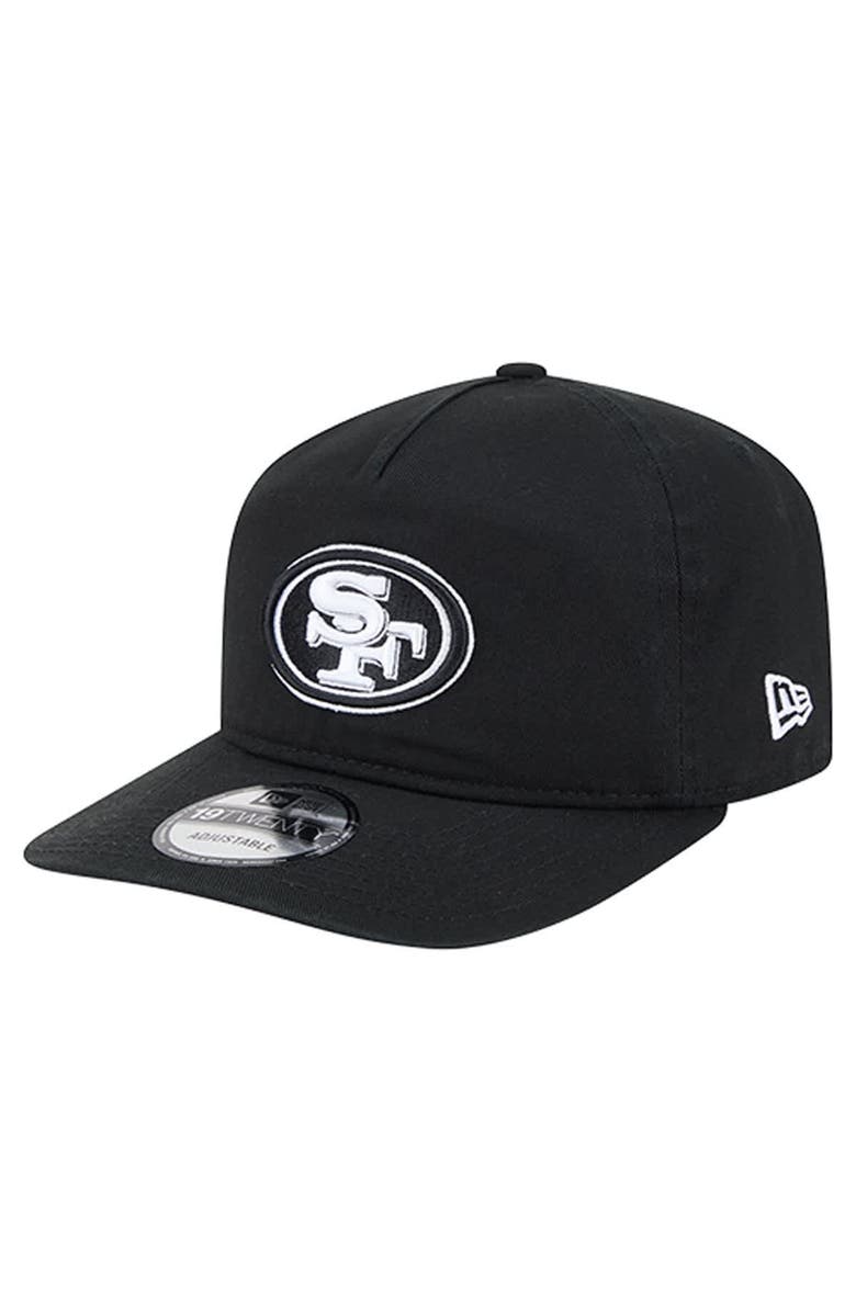 New Era Men's New Era  Black/White San Francisco 49ers 19TWENTY Adjustable Hat, Main, color, Black