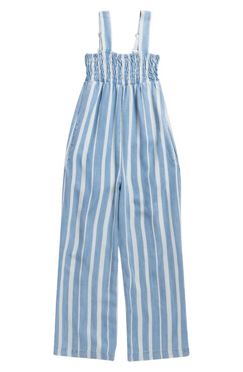 Kids' Smocked Wide Leg Jumpsuit (Big Kid)