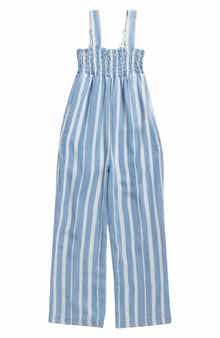 Tractr Kids' Smocked Wide Leg Jumpsuit