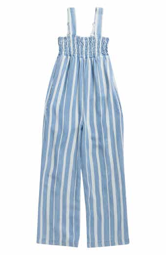 Tractr Kids' Smocked Wide Leg Jumpsuit