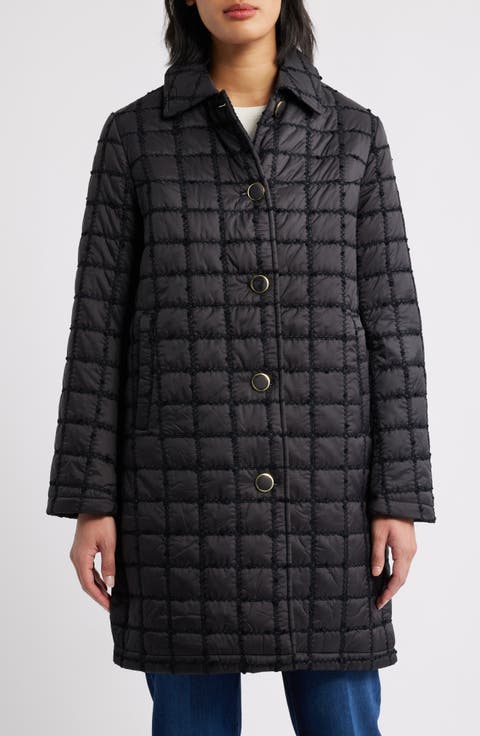 Boucle Quilted Longline Jacket