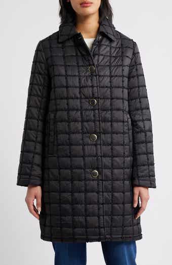 CeCe Boucle Quilted Longline Jacket
