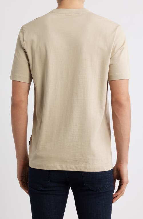 Hugo Boss Boss Tiburt 354 Logo Cotton Graphic T-shirt In Light Beige
