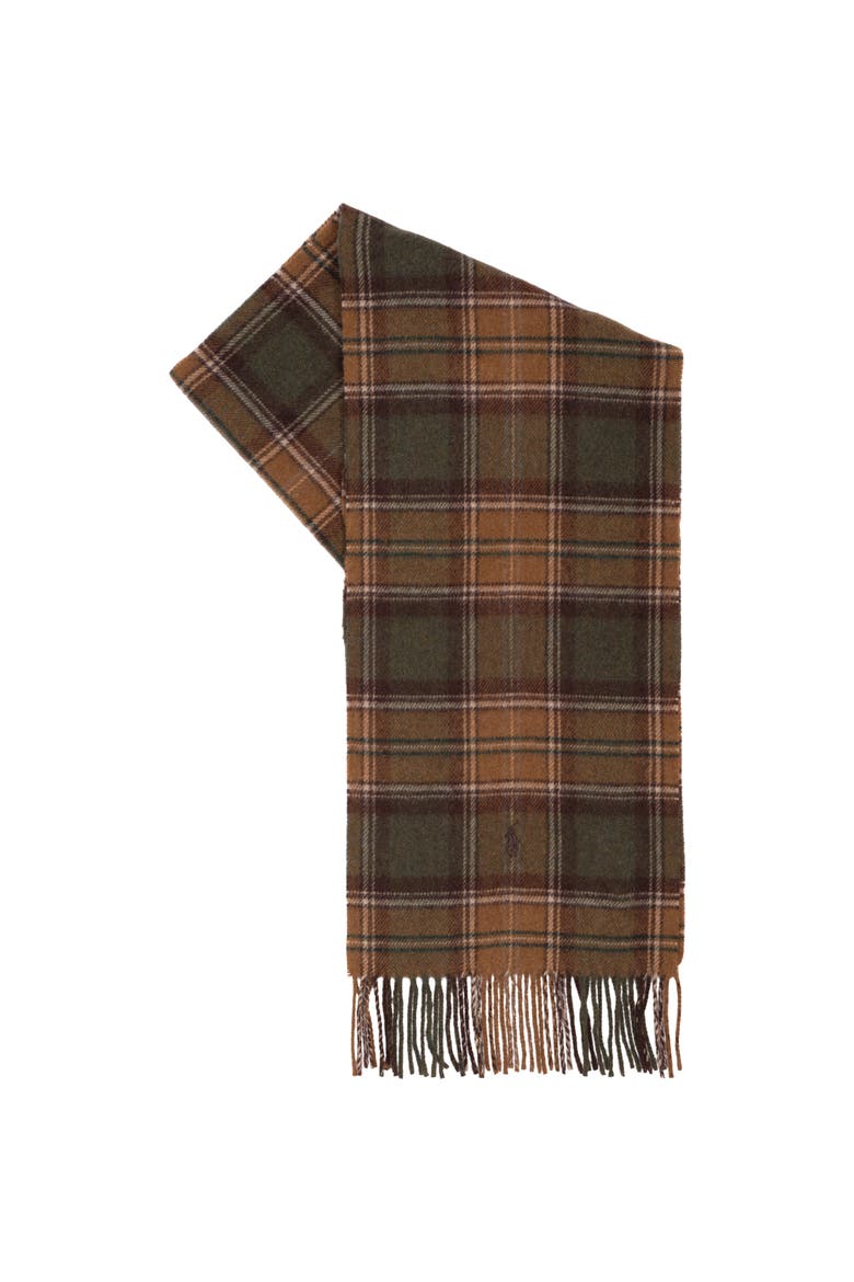 Recycled Classic Plaid Scarf, Main, color, Brown Multi