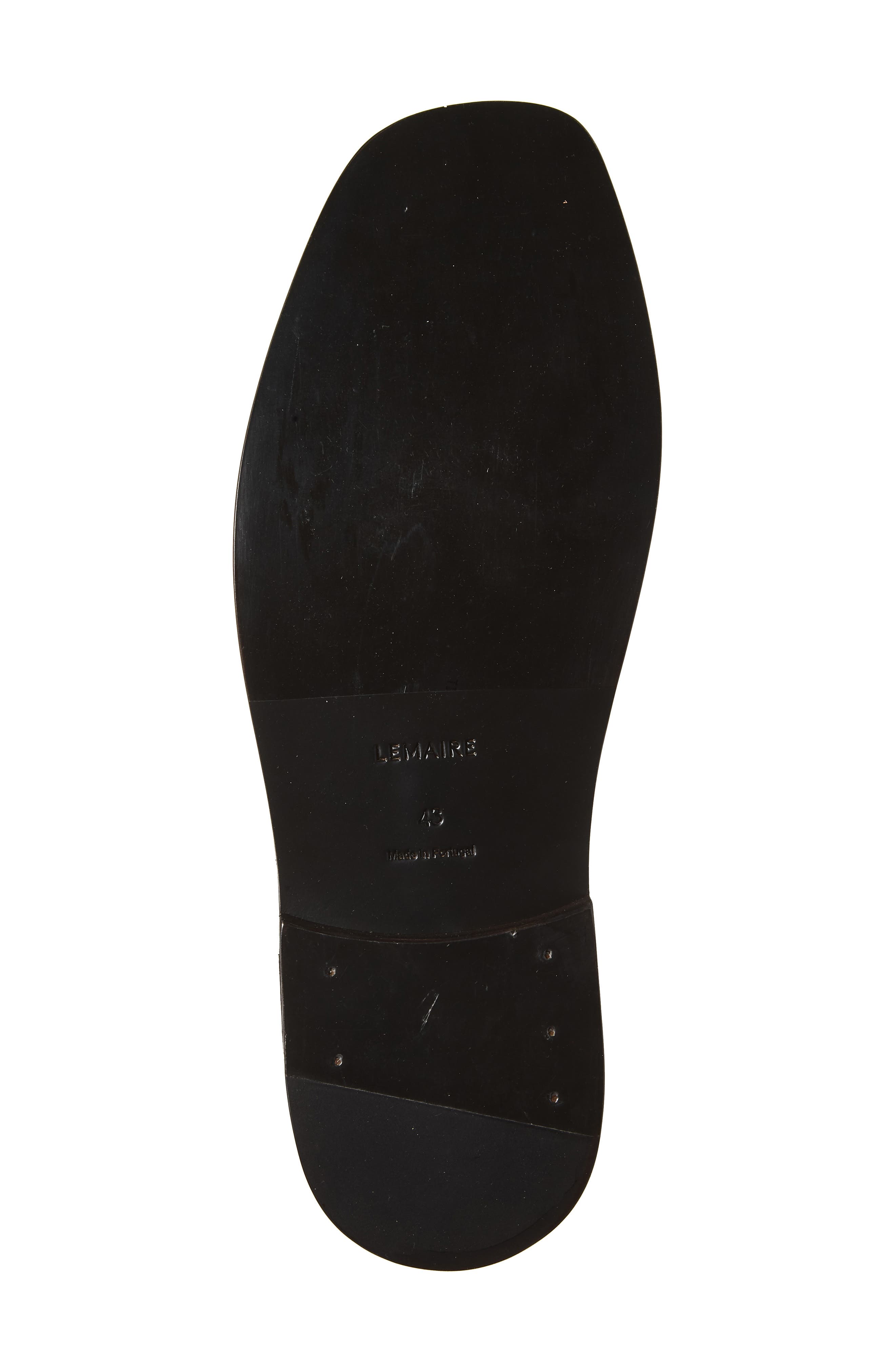 Lemaire Piped Leather Loafer, Alternate, color, Black/ Dark Chocolate