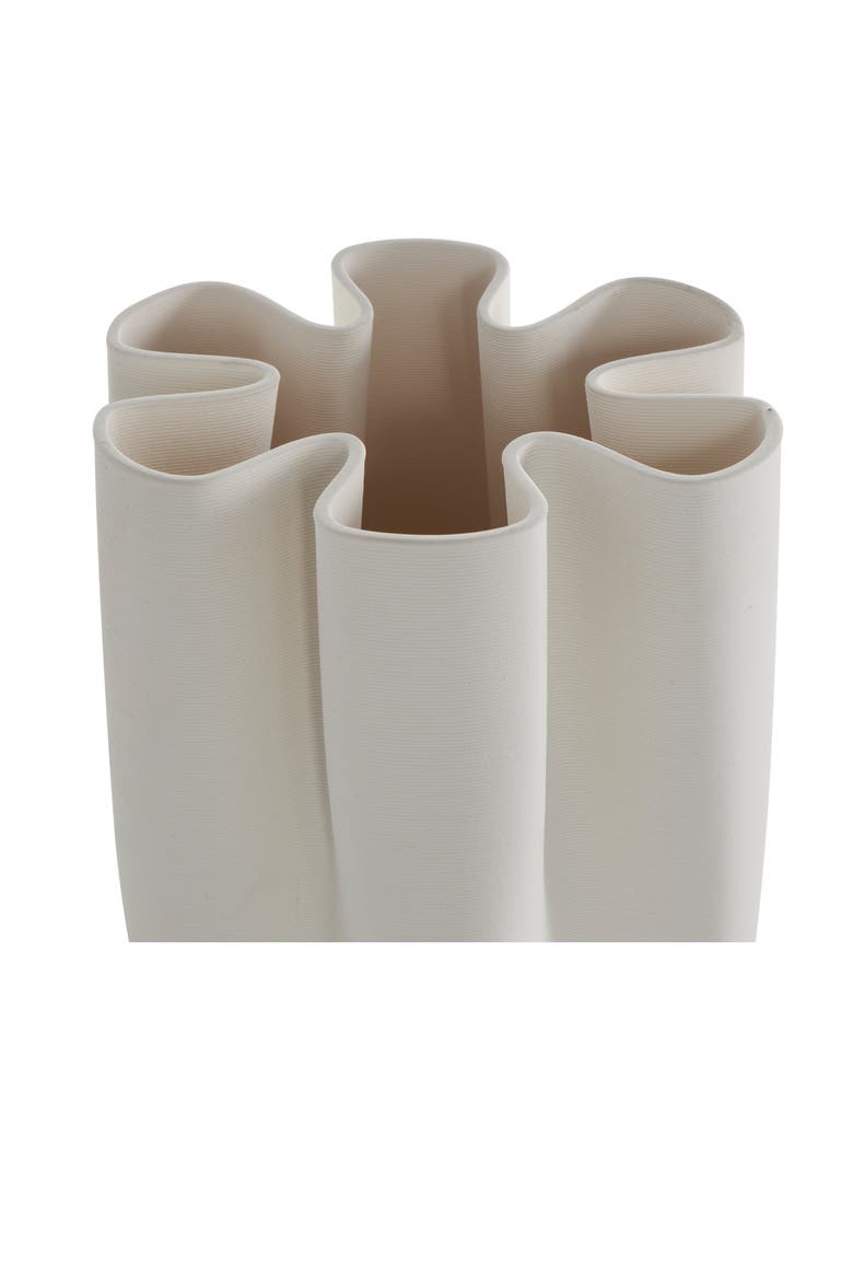 White Ceramic Vase, Alternate, color, WHITE