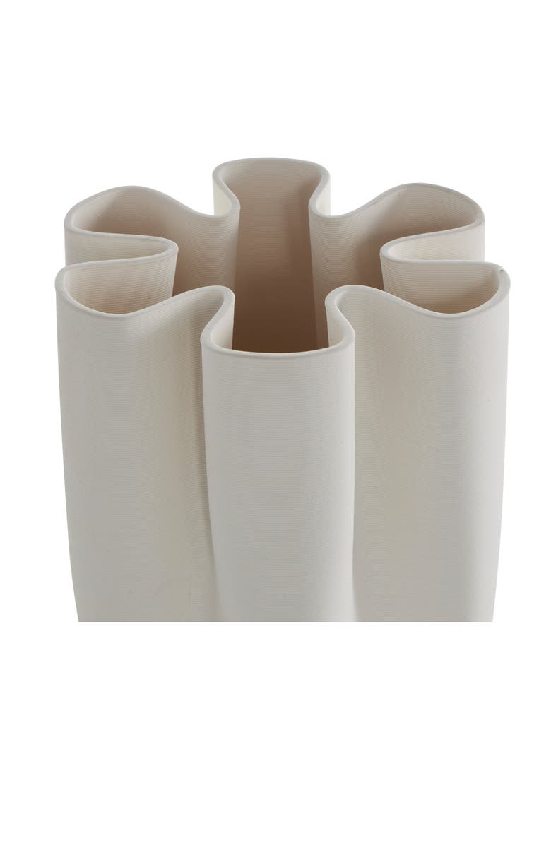 VIVIAN LUNE HOME White Ceramic Vase, Alternate, color, White