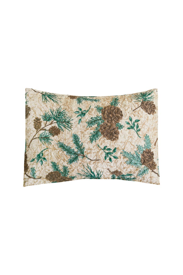 Rustic Pinecone Quilt Set  - Reversible and Machine Washable, Alternate, color, Brown