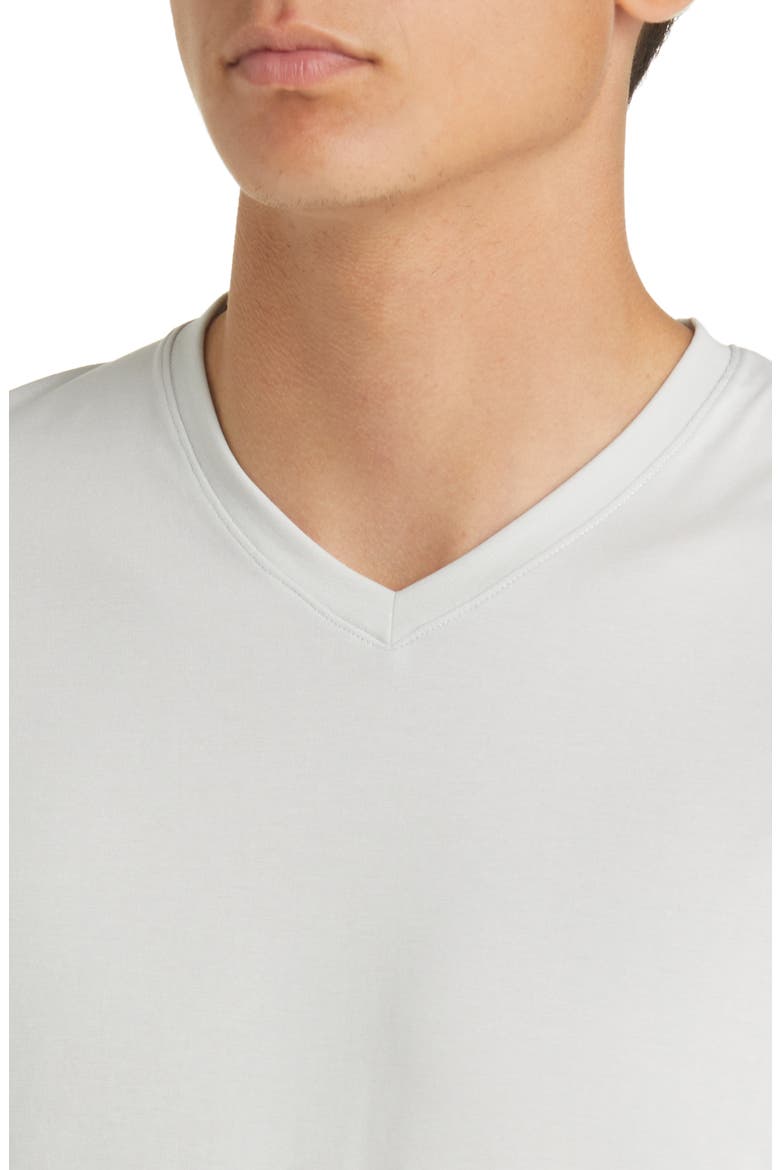 Cool Cotton High V-Neck Undershirt, Alternate, color, OYSTER MUSHROOM