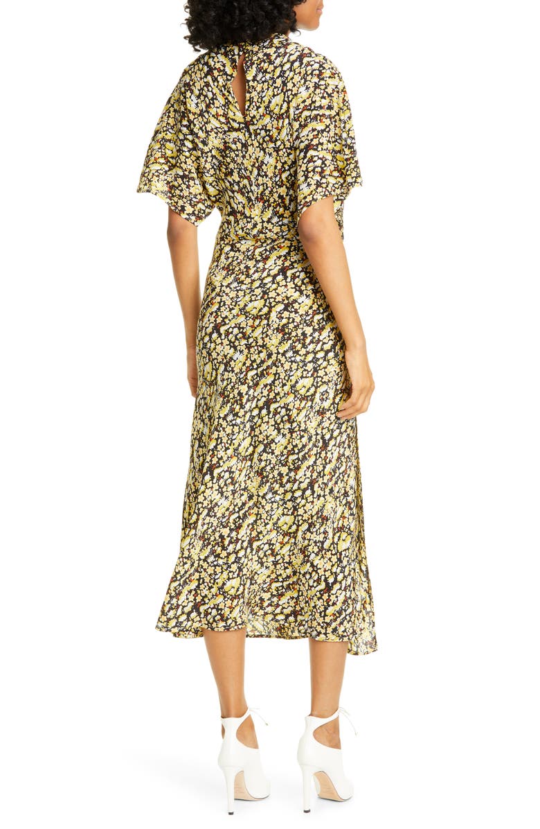 Stine Goya Rhode Meadow Silk Midi Dress, Alternate, color,