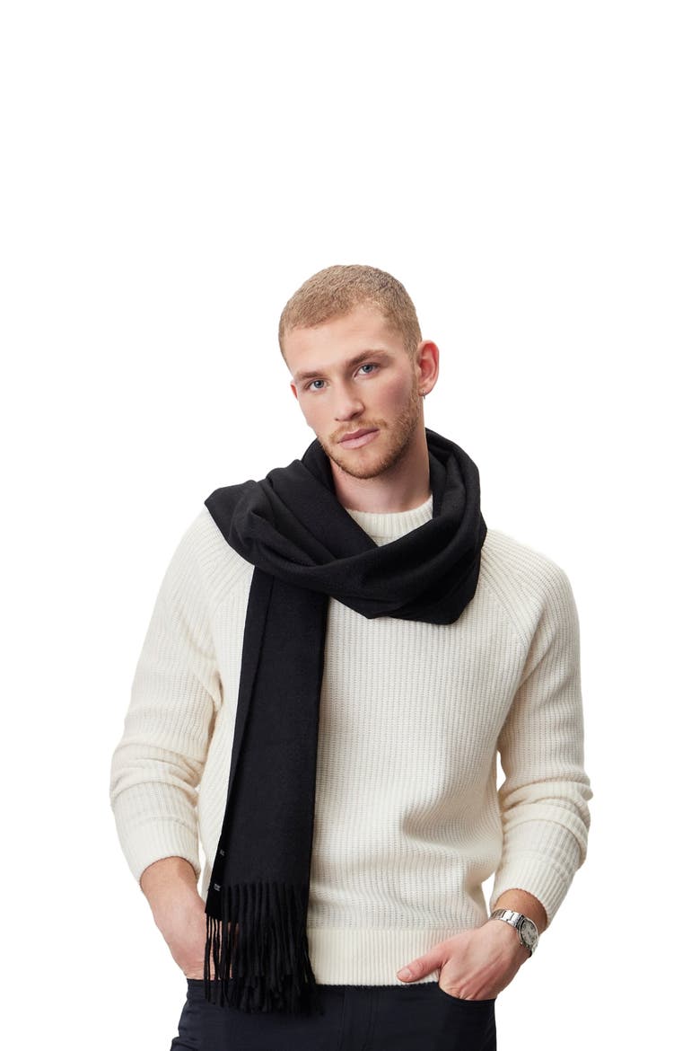 Casey Cashmere Scarf, Main, color, Black