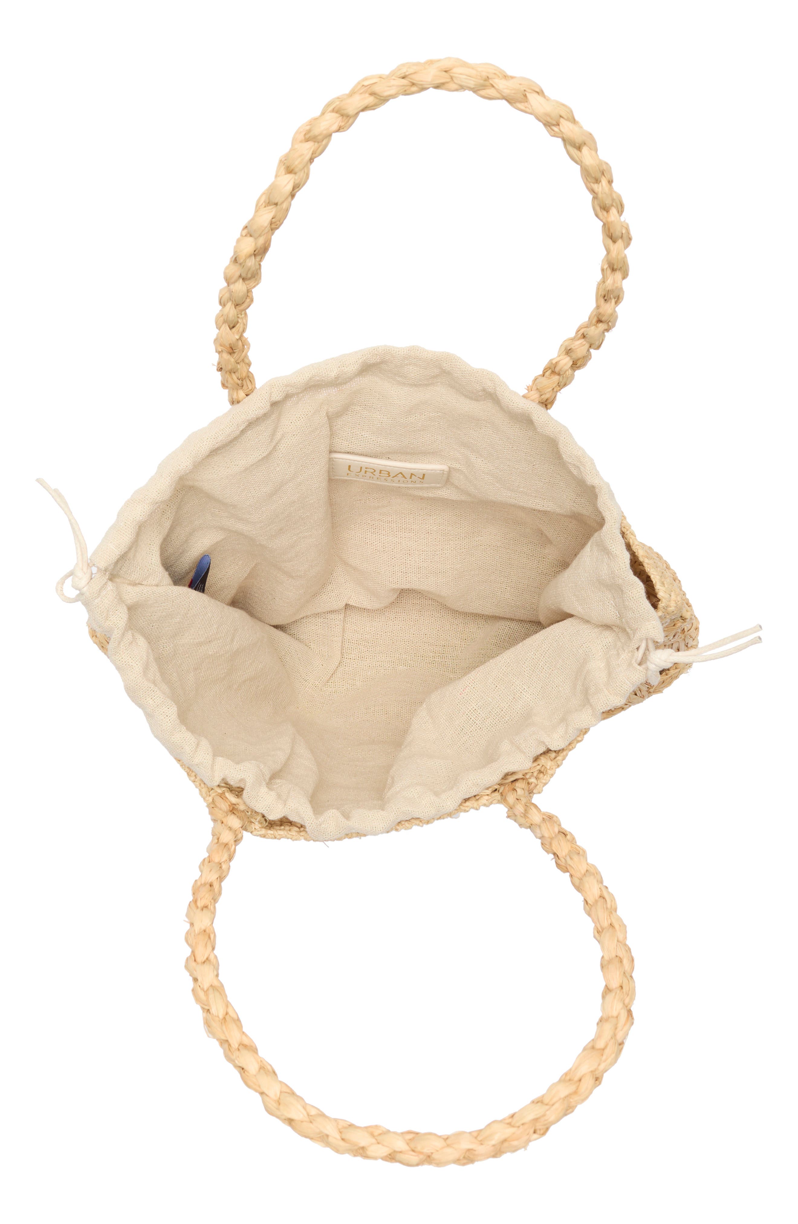 URBAN EXPRESSIONS HANDBAGS Raffia Tote, Alternate, color, Cream