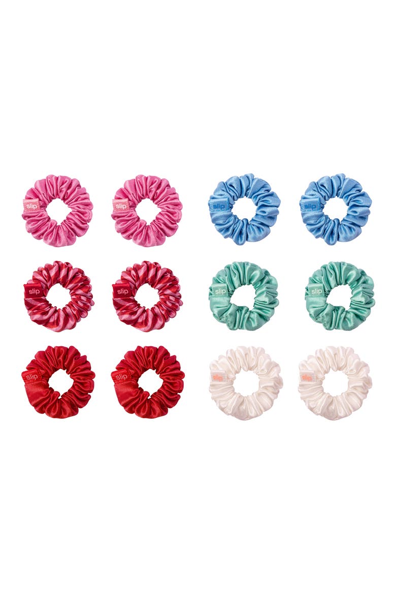 Set of 12 Minnie Pure Silk Scrunchies, Alternate, color, SUNDOWN