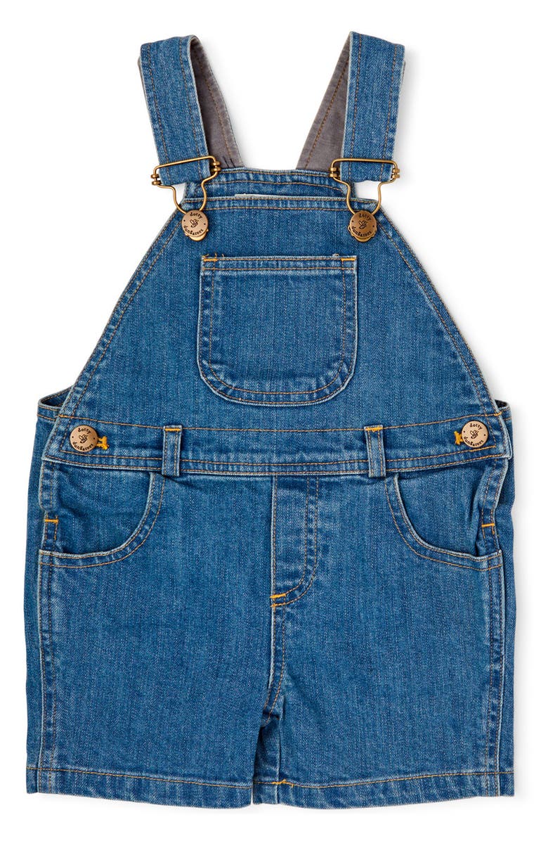 DOTTY DUNGAREES Kids' Stonewash Stretch Cotton Denim Shortalls, Main, color, 
