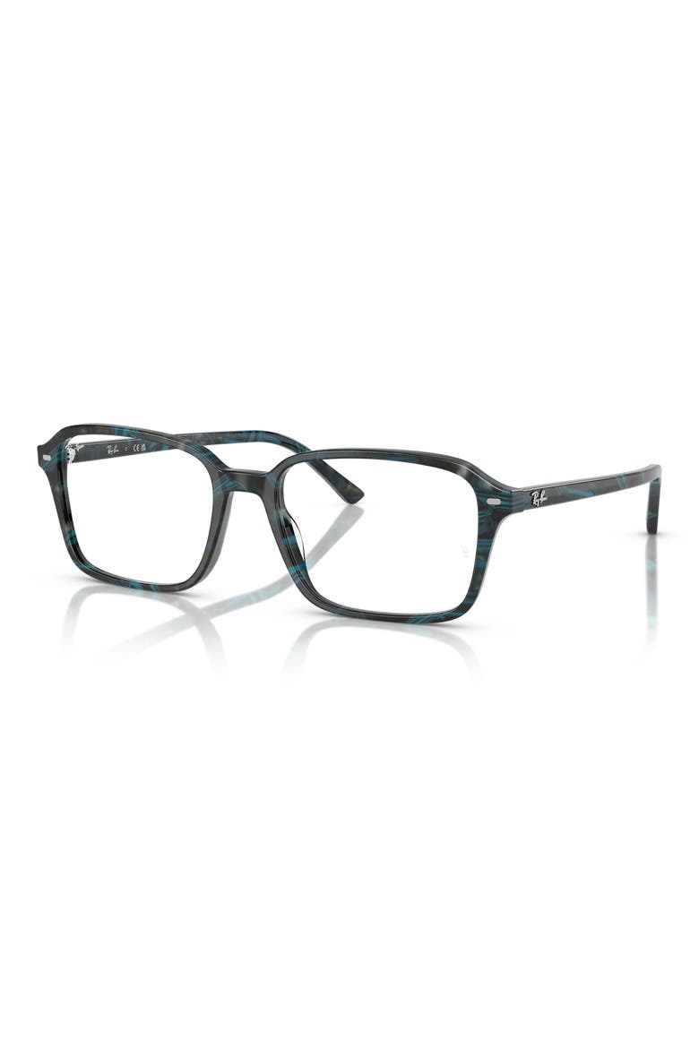 54mm Square Optical Glasses, Alternate, color, ROSE GOLD BLACK