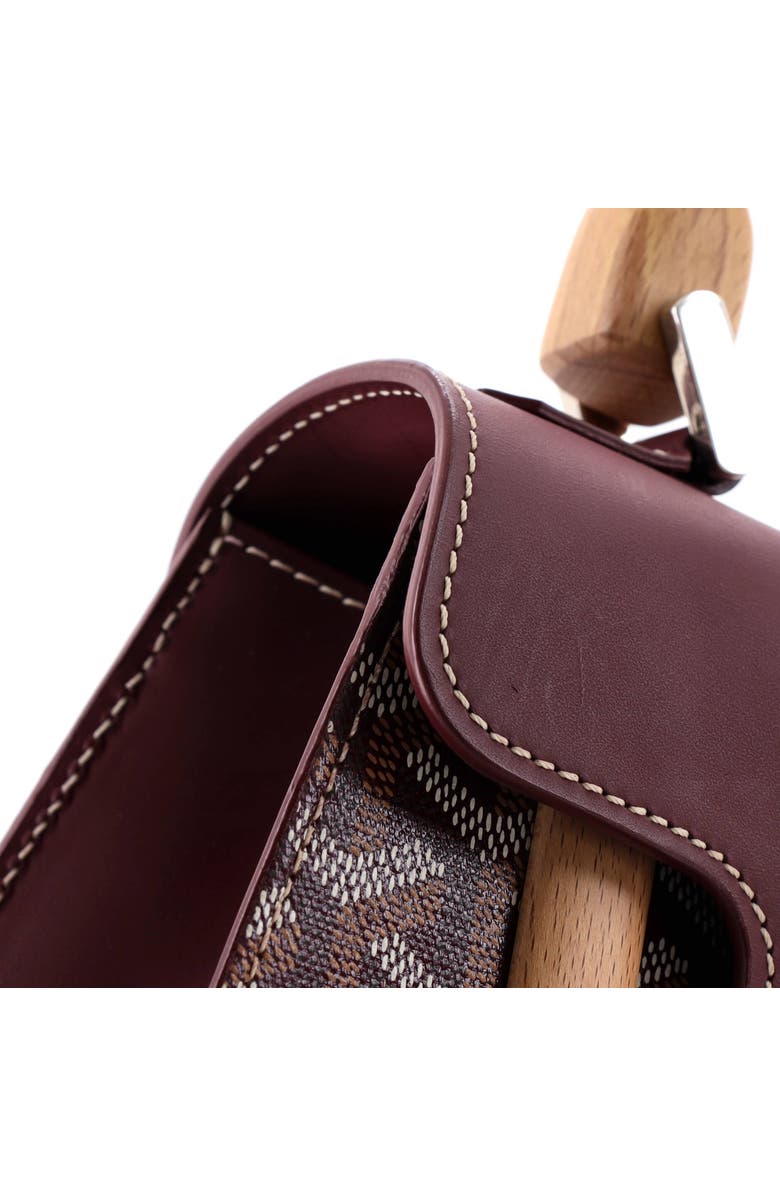 Pre-Owned Goyard Saigon Top Handle Bag Coated Canvas with Leather PM, Alternate, color, Red