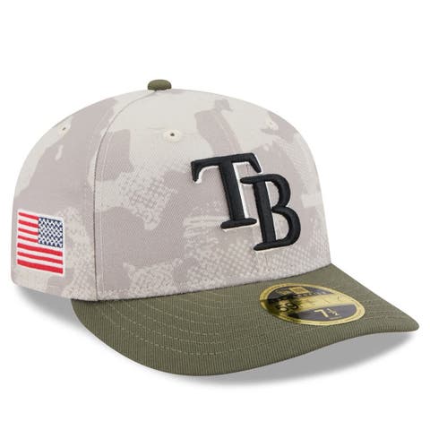 Men's New Era Light Beige/Olive Tampa Bay Rays 2025 Armed Forces Day Low Profile 59FIFTY Fitted Hat