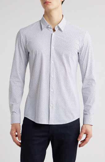 BOSS Roan Kent Geo Print Button-Up Shirt