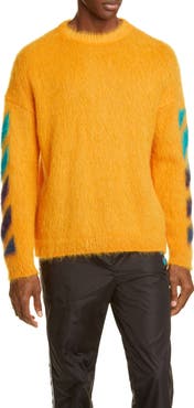 Off-White Brushed Mohair Blend Sweater