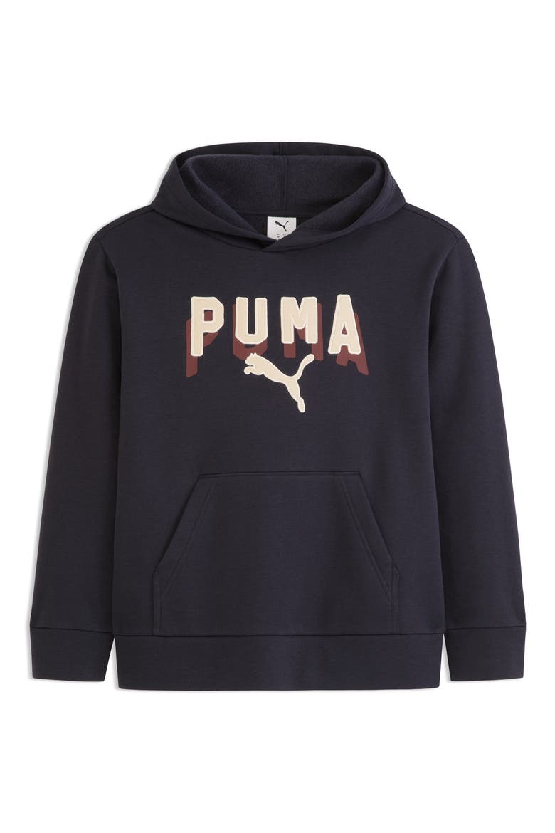 Kids' Class Pack Logo Appliqué Fleece Pullover Hoodie, Main, color, MYSTIC NAVY