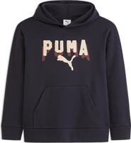 PUMA Kids' Class Pack Logo Appliqué Fleece Pullover Hoodie