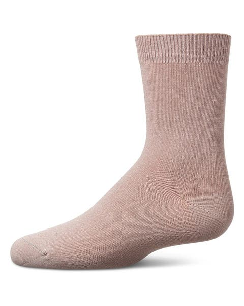 Kid's Basic Soft Rayon Crew Socks (Toddler, Little Kid & Big Kid)