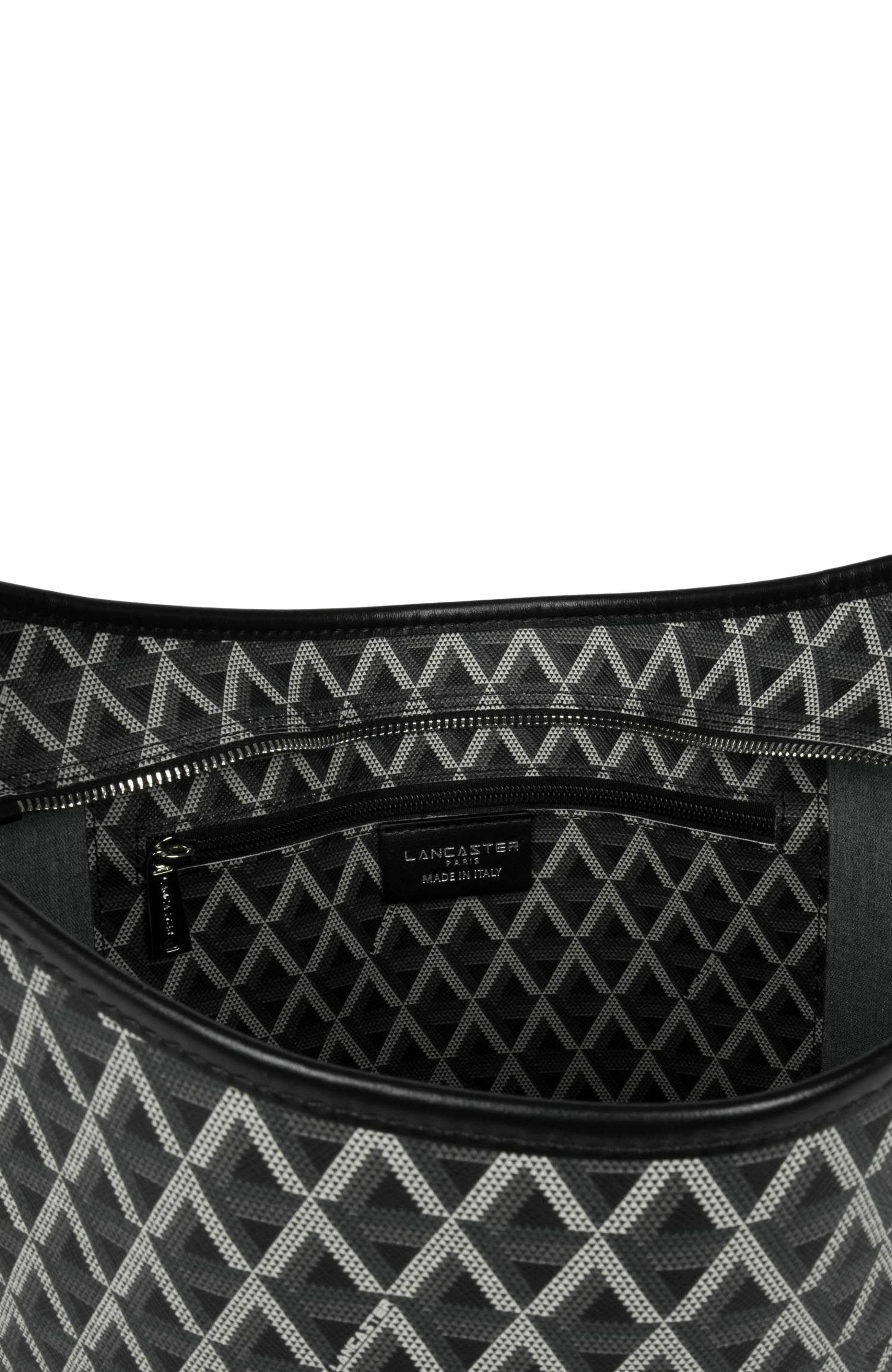 Lancaster Zipped Bucket Bag Ikon IT, Alternate, color, Noir