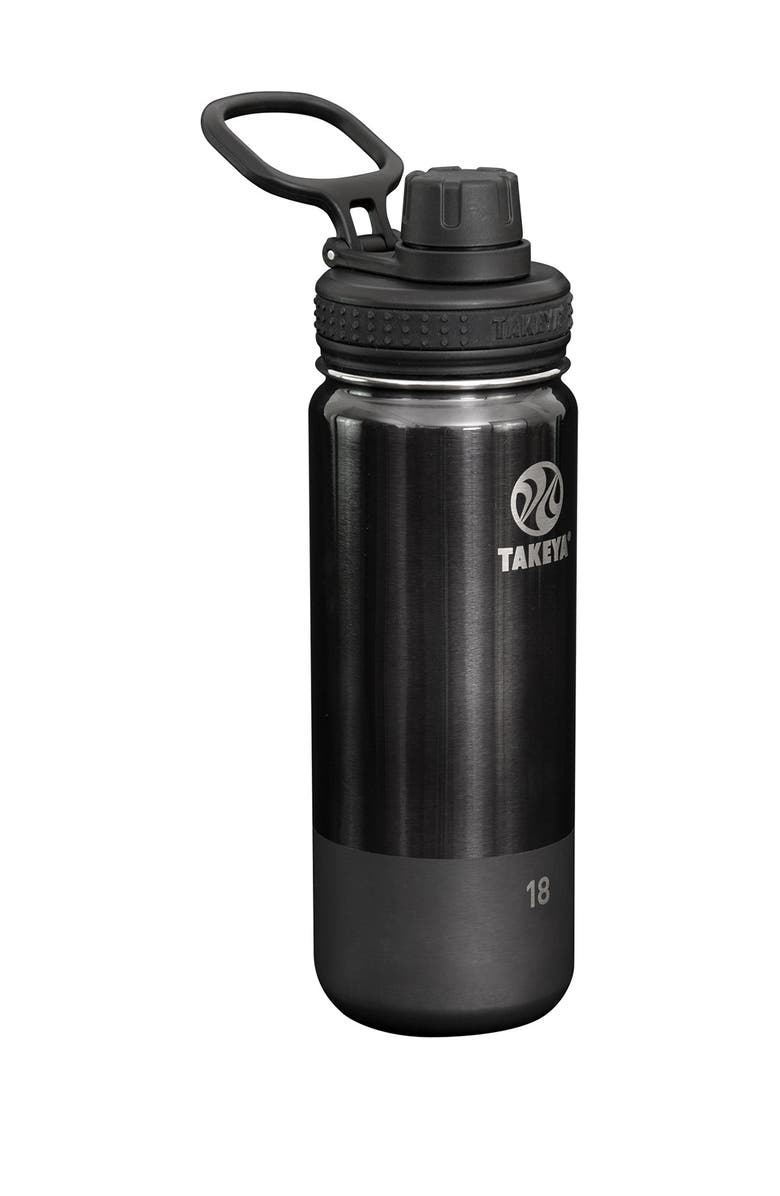 Takeya Actives 18 oz. Straw Bottle - Onyx Metallic, Alternate, color, 
