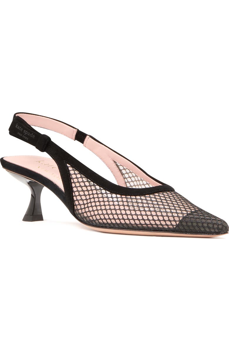 Kate Spade New York riley slingback cap toe kitten heel pump, Main, color,