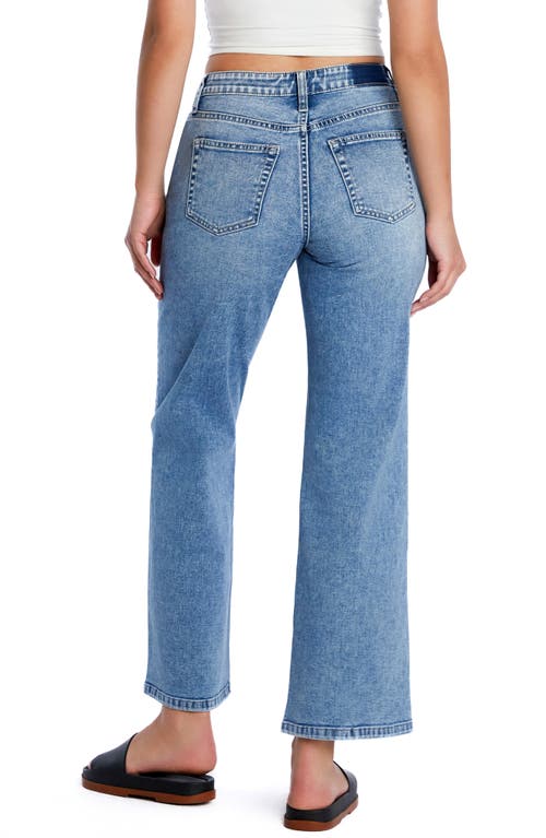 Hint Of Blu Clever Ripped High Waist Wide Leg Jeans In Country Blue