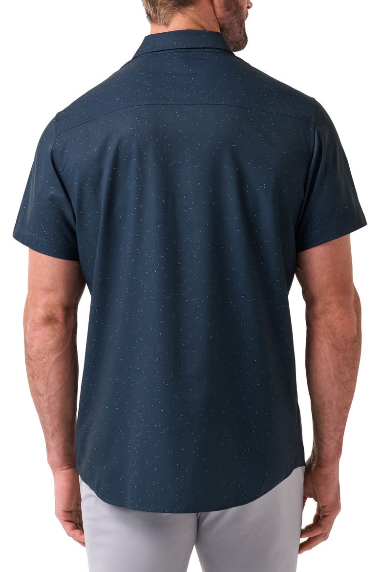 Techwoven Chartered Short Sleeve Performance Button-Up Shirt, Alternate, color, TOTAL ECLIPSE