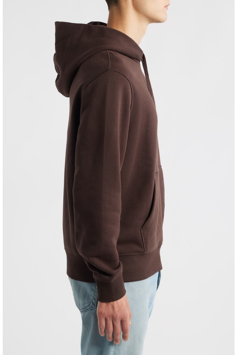 Embroidered Sour Face Hoodie, Alternate, color, BROWN